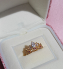Set Anillo Collar Rapunzel Corona Rosa