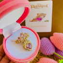 Set Anillo Collar Rapunzel Corona Rosa