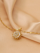 Collar Girasol Giratorio Caja Corazon