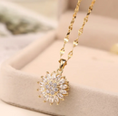 Collar Girasol Giratorio Caja Corazon