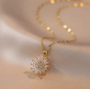 Collar Girasol Giratorio Caja Corazon