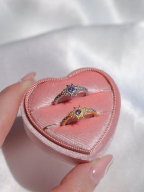 Rapunzel Colorful Sun Ring, Princess Ring, 925 Sterling Silver